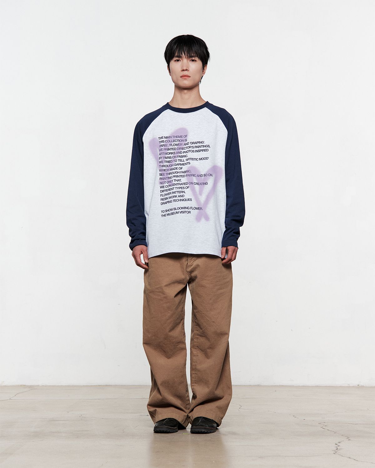 더뮤지엄비지터(THEMUSEUMVISITOR) WASHED BUTTON FLY WORK PANTS (BEIGE)
