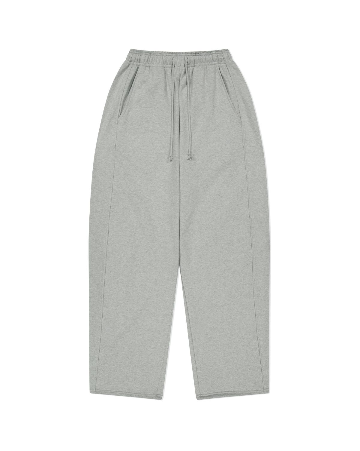 더뮤지엄비지터(THEMUSEUMVISITOR) PATCH ARTWORK SWEAT PANTS (MELANGE GREY)