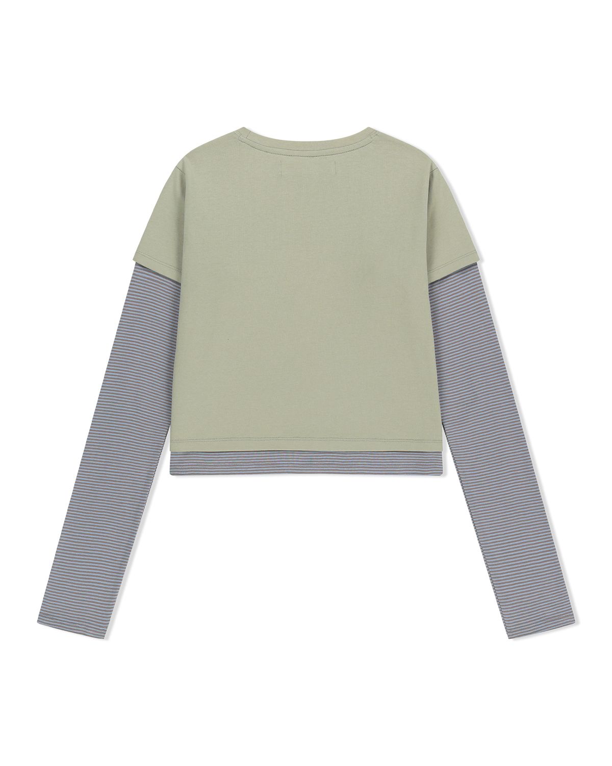 더뮤지엄비지터(THEMUSEUMVISITOR) HEART SPRAY PRINTED LAYERED LONG SLEEVE (YELLOW)