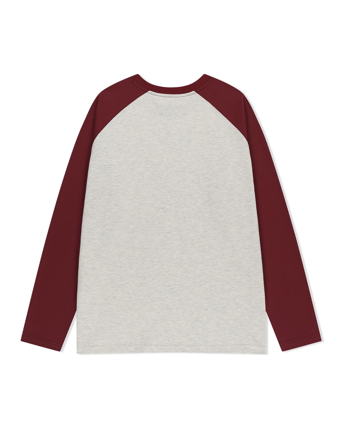 더뮤지엄비지터(THEMUSEUMVISITOR) HEART SPRAY PRINTED RAGLAN LONG SLEEVE (WINE)