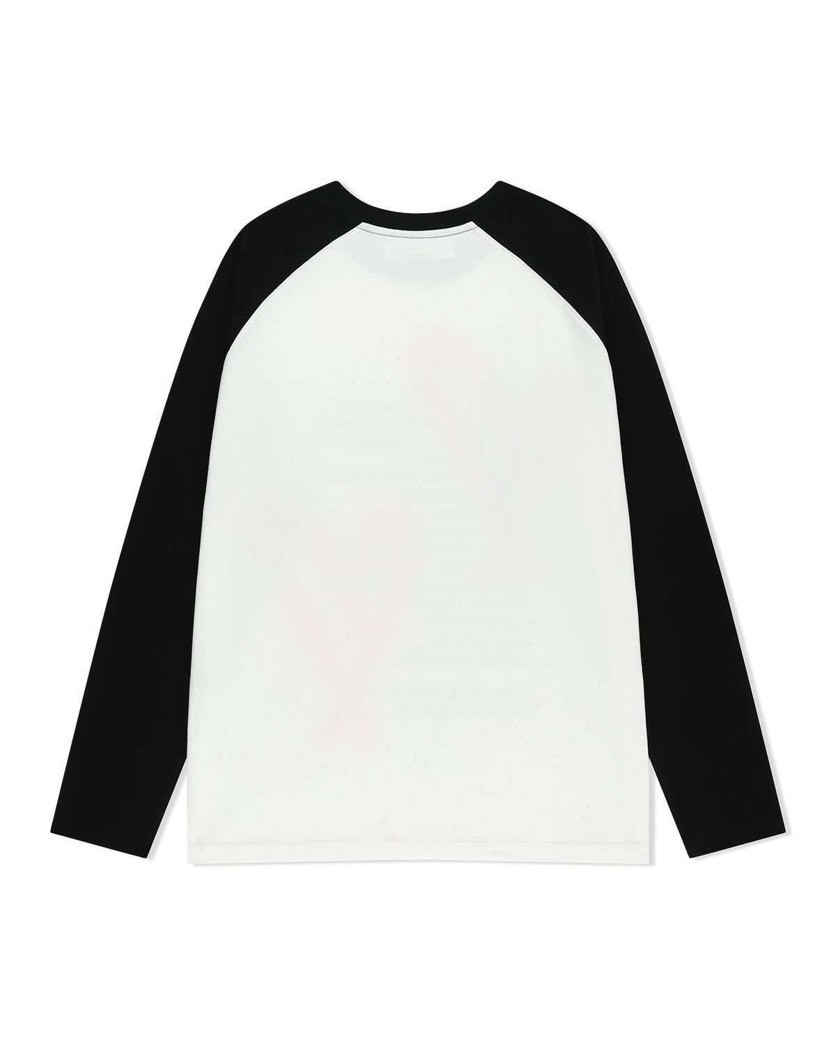 더뮤지엄비지터(THEMUSEUMVISITOR) HEART SPRAY PRINTED RAGLAN LONG SLEEVE (BLACK)