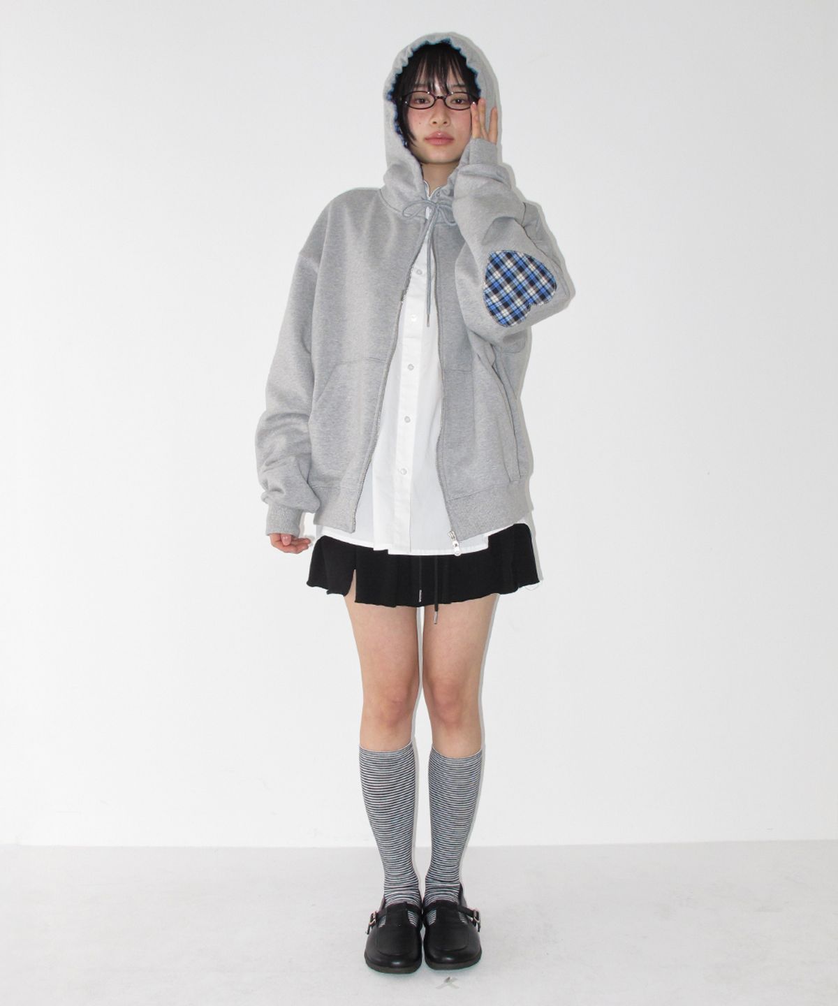 론론(RONRON) SOFT SHIRRING PANTSKIRT BLACK