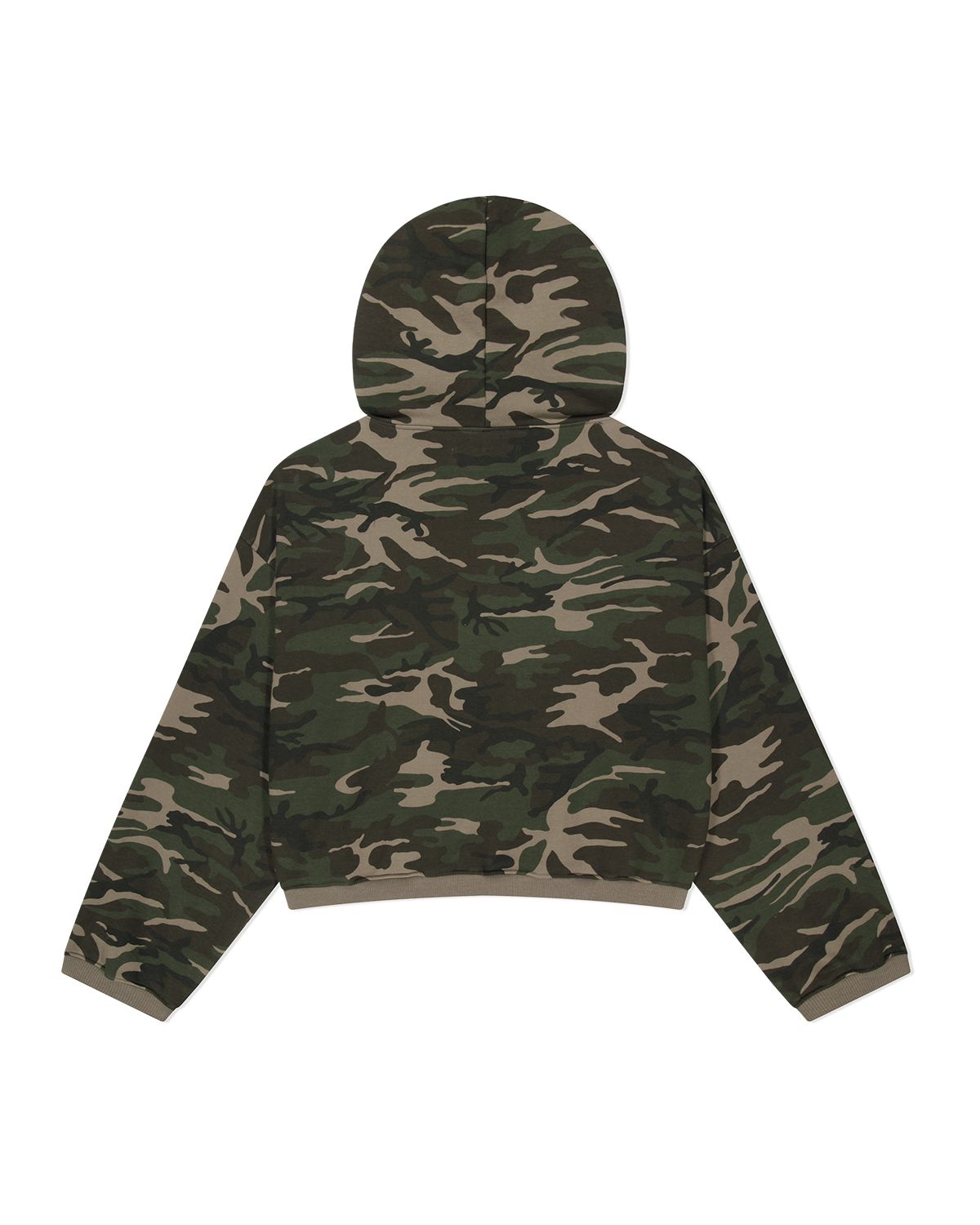 더뮤지엄비지터(THEMUSEUMVISITOR) PATCHWORK SIX HEART SWEAT HOODIE (CAMO)