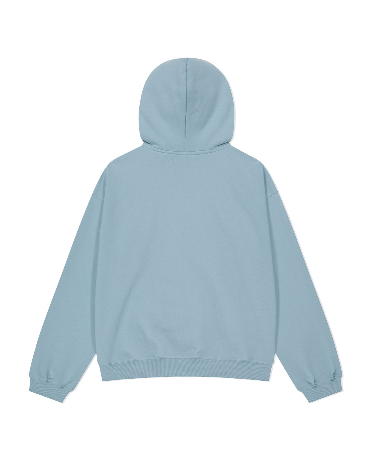 더뮤지엄비지터(THEMUSEUMVISITOR) ART APPLIQUE HOODIE ZIP UP (SKY BLUE)