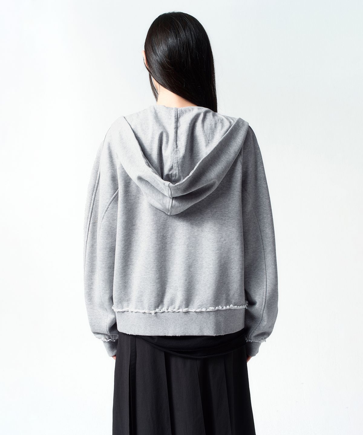 인사일런스 우먼(INSILENCE WOMEN) 심 후드 집업 MELANGE GREY