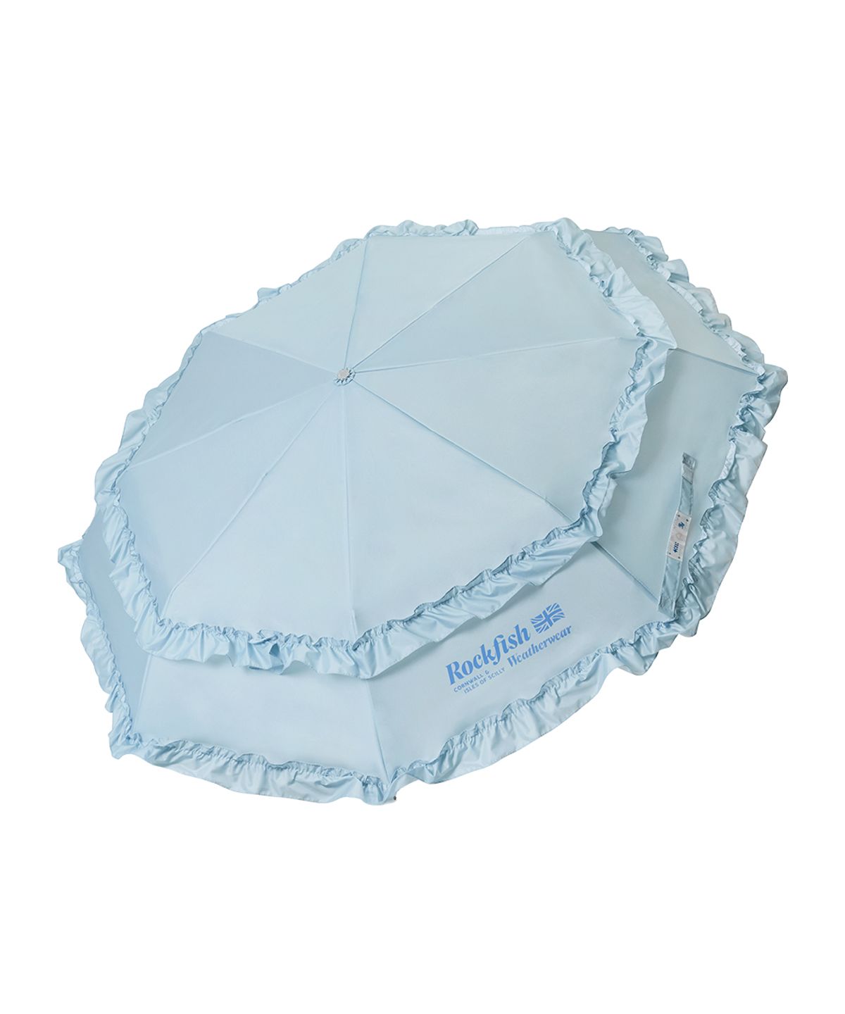 락피쉬웨더웨어(ROCKFISH WEATHERWEAR) [× ILLIT] SHORT FRILLED UMBRELLA - SKY BLUE