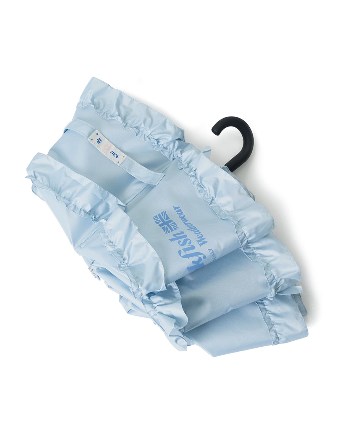 락피쉬웨더웨어(ROCKFISH WEATHERWEAR) [× ILLIT] SHORT FRILLED UMBRELLA - SKY BLUE