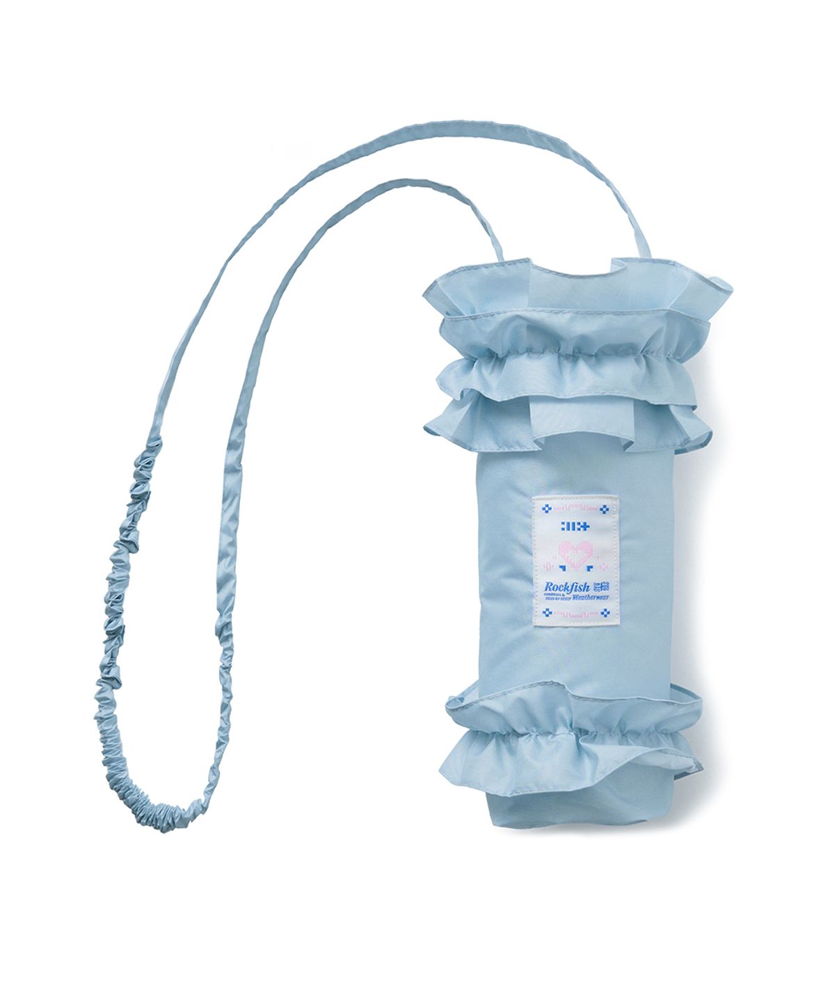 락피쉬웨더웨어(ROCKFISH WEATHERWEAR) [× ILLIT] SHORT FRILLED UMBRELLA - SKY BLUE
