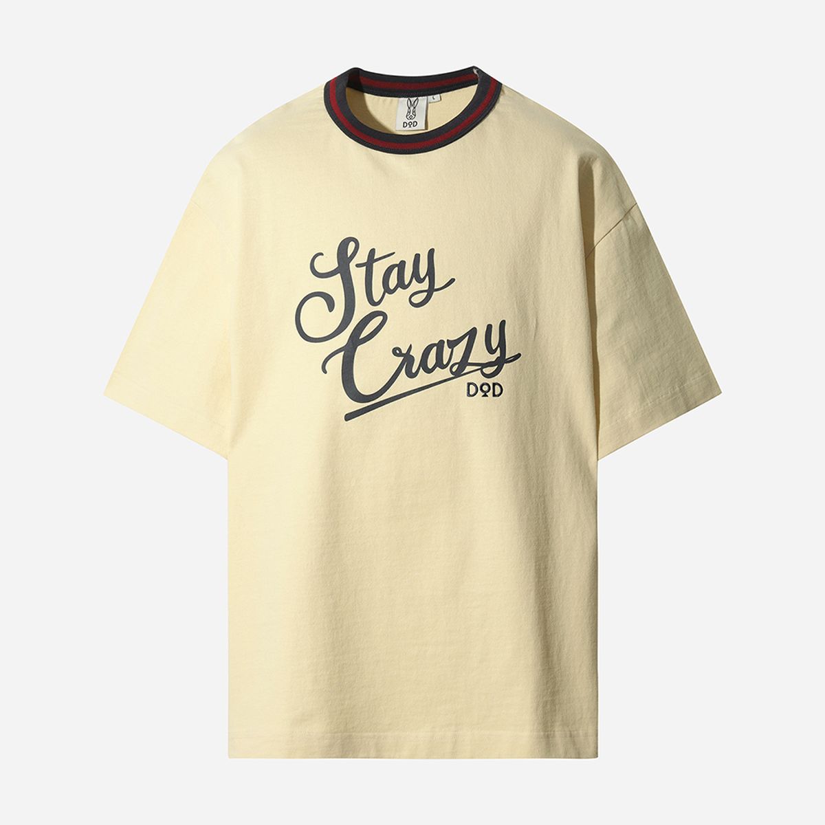 디오디(DOD) 크레이지 링넥 반팔 티셔츠(BEIGE)