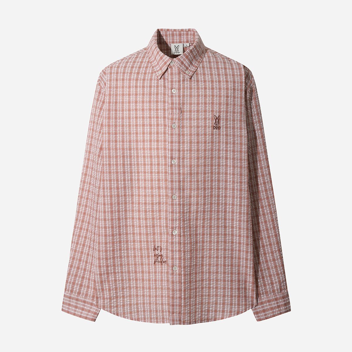 디오디(DOD) 유니) 시어서커 긴팔셔츠(DARK PINK)