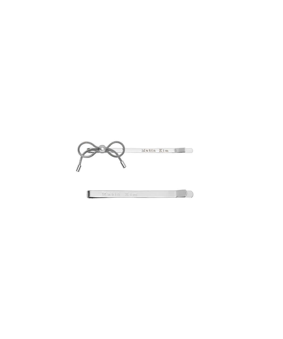 마뗑킴(MATIN KIM) MATIN RIBBON BOBBY PIN SET IN SILVER