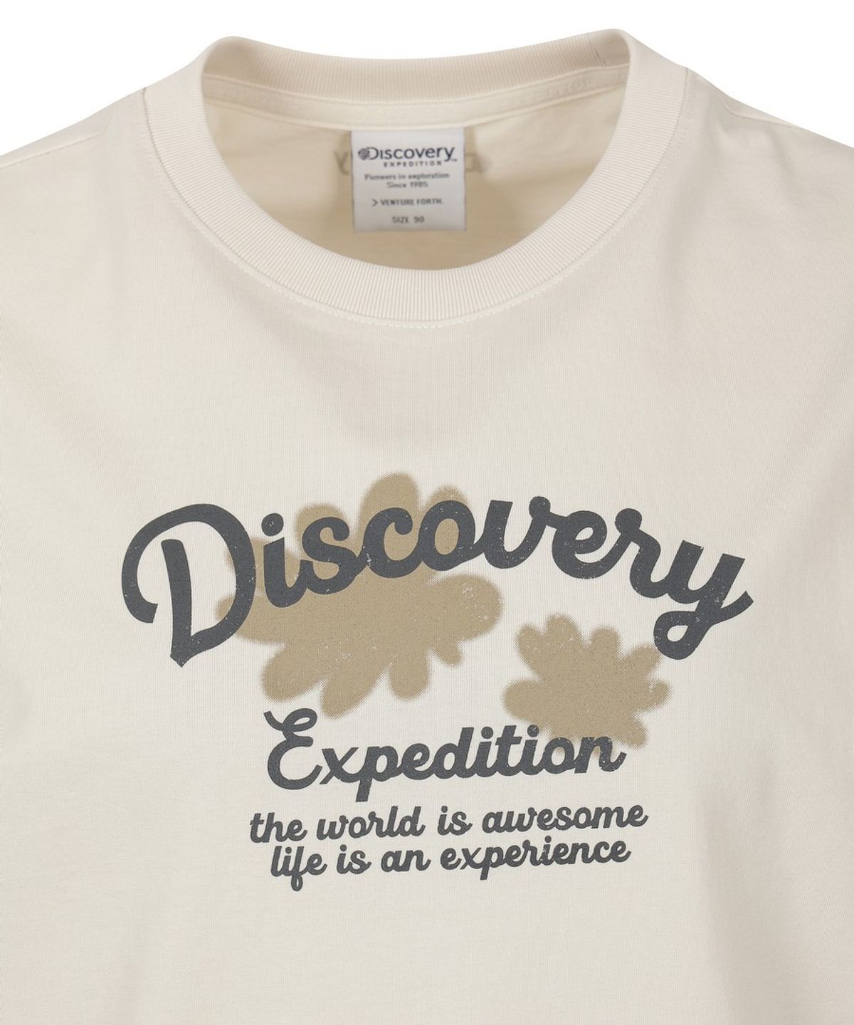 디스커버리 익스페디션(DISCOVERY EXPEDITION) 여성 프레시벤트 네이처 그래픽 반팔티 (D/IVORY)