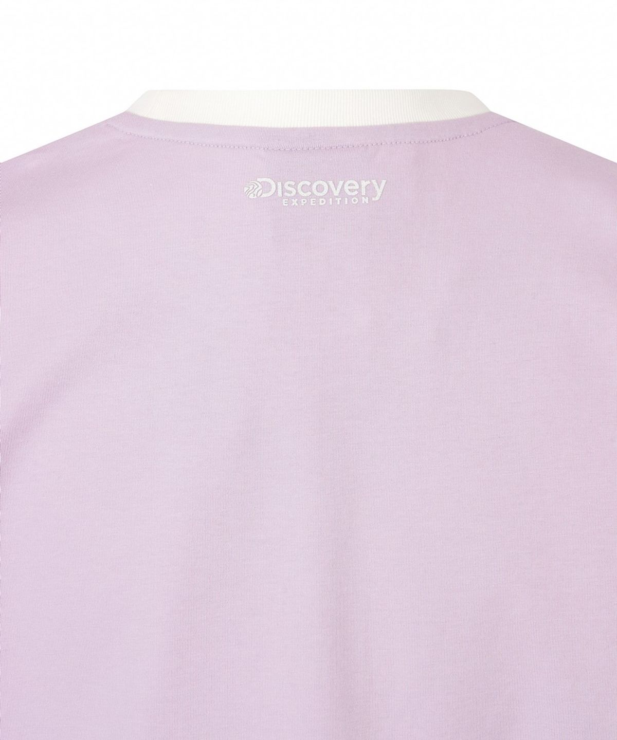 디스커버리 익스페디션(DISCOVERY EXPEDITION) 여성 프레시벤트 레터링 세미크롭 링거티셔츠 (L.VIOLET)