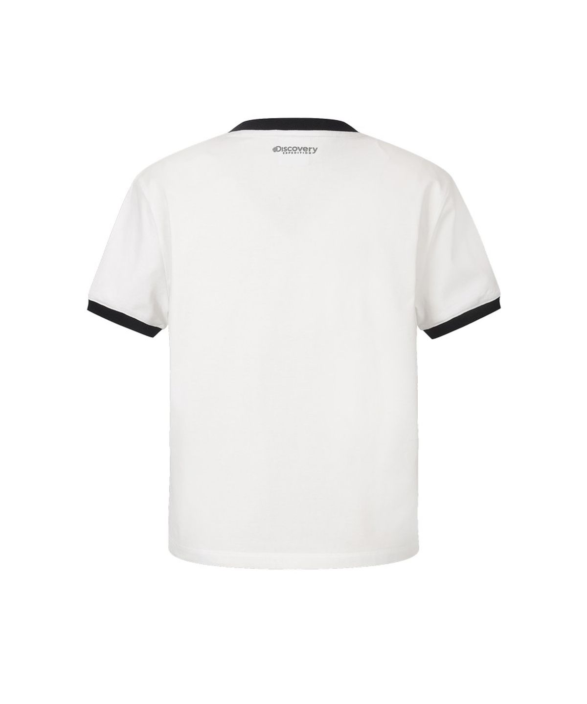 디스커버리 익스페디션(DISCOVERY EXPEDITION) 여성 프레시벤트 레터링 세미크롭 링거티셔츠 (WHITE)