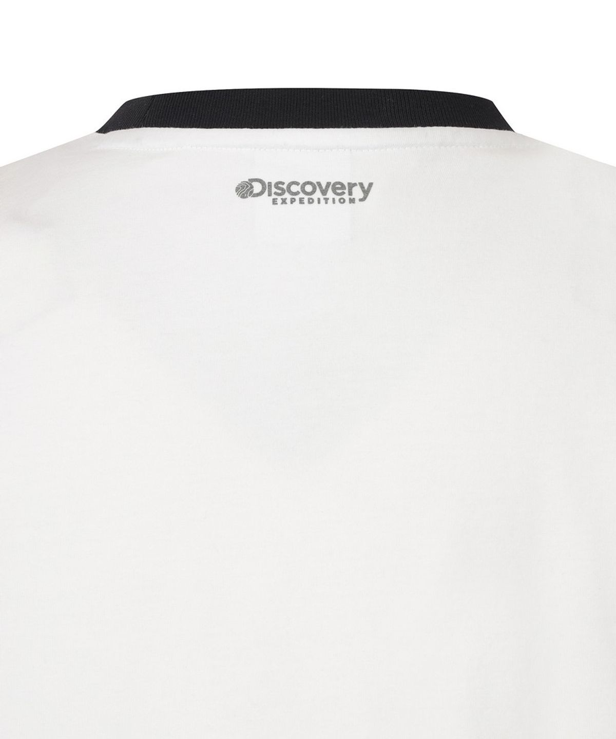 디스커버리 익스페디션(DISCOVERY EXPEDITION) 여성 프레시벤트 레터링 세미크롭 링거티셔츠 (WHITE)
