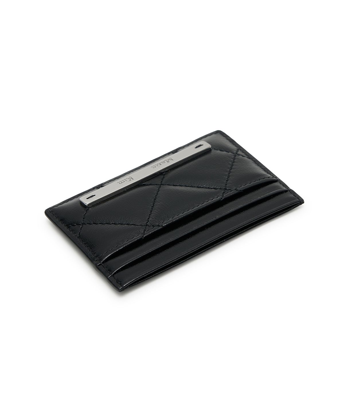 마뗑킴(MATIN KIM) PUFF QUILT CARD WALLET IN BLACK
