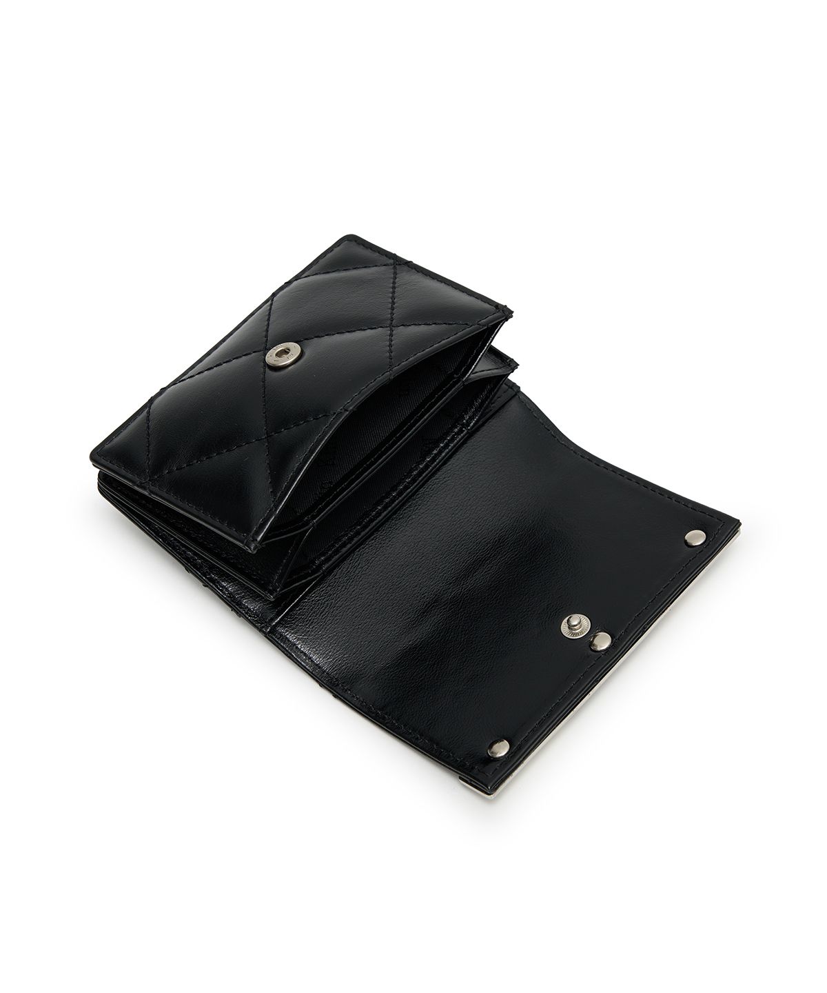 마뗑킴(MATIN KIM) PUFF QUILT WALLET IN BLACK