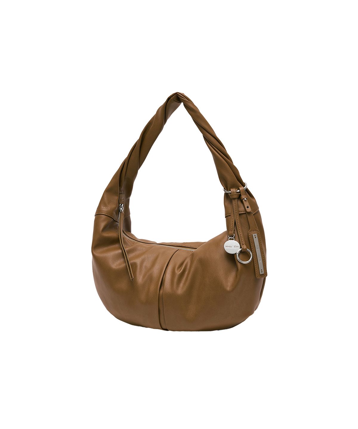 MUSINSA | MATIN KIM TWIST HANDLE SMALL HOBO BAG IN BROWN