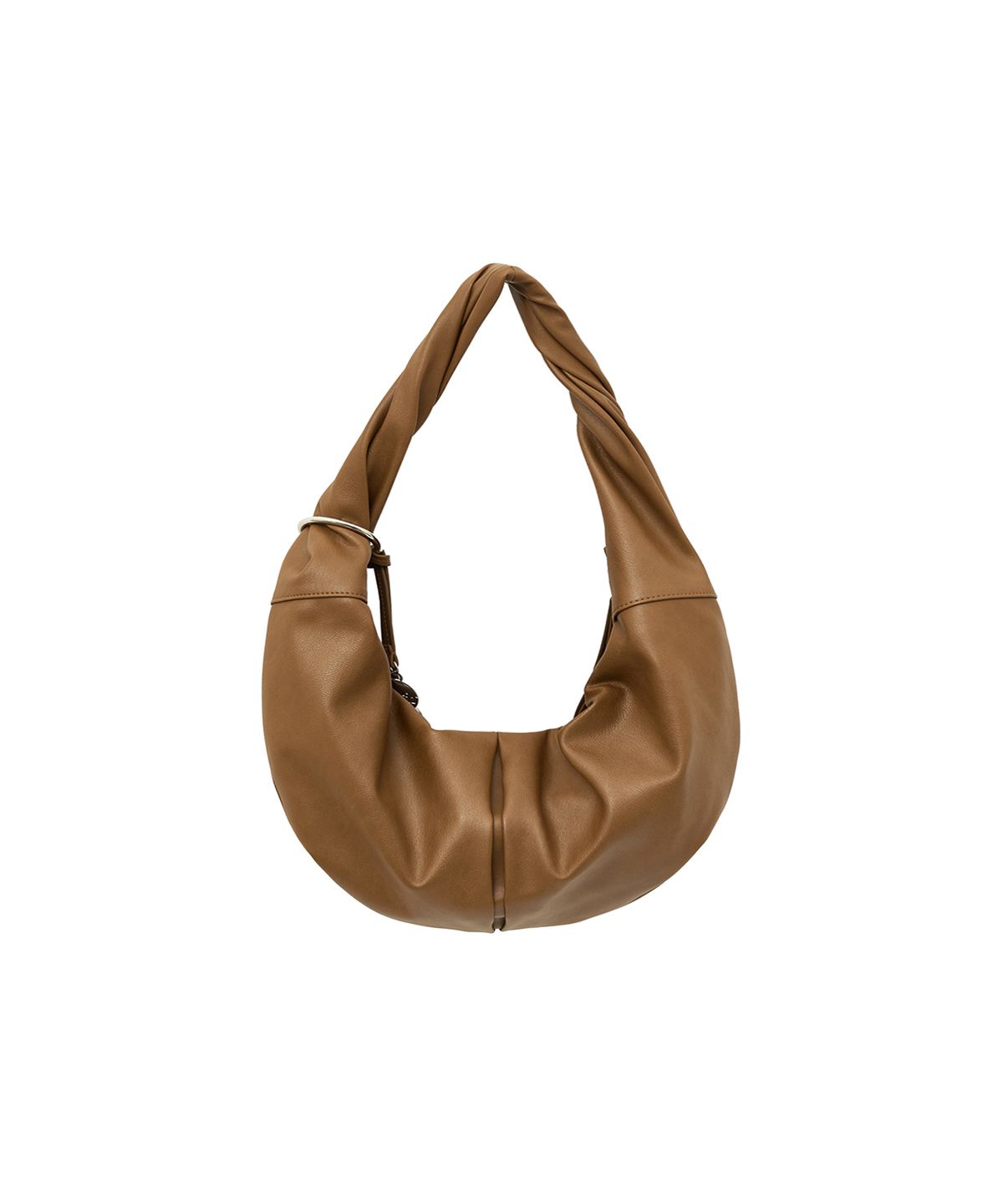 마뗑킴(MATIN KIM) TWIST HANDLE SMALL HOBO BAG IN BROWN