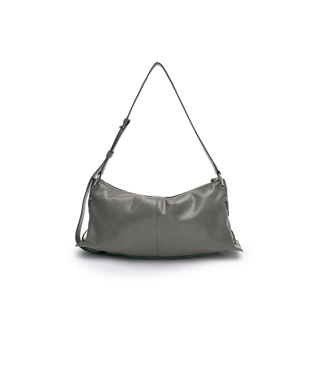 마뗑킴(MATIN KIM) EYELET SHIRRING SHOULDER BAG IN GREY
