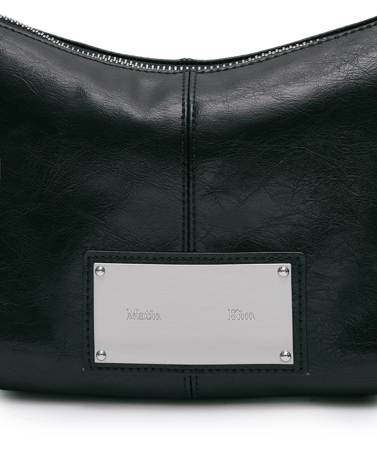 마뗑킴(MATIN KIM) EYELET SHIRRING SHOULDER BAG IN BLACK