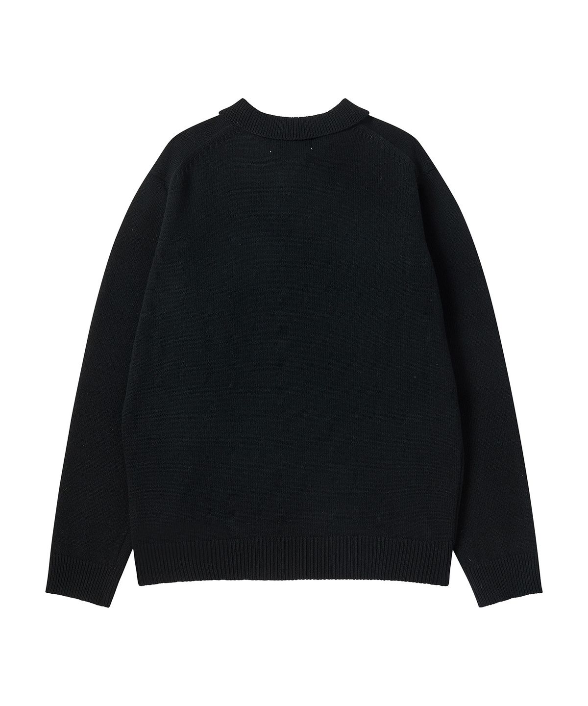 비욘드클로젯(BEYOND CLOSET) [COLLECTION LINE] 헤리티지 폴로 울 니트 블랙