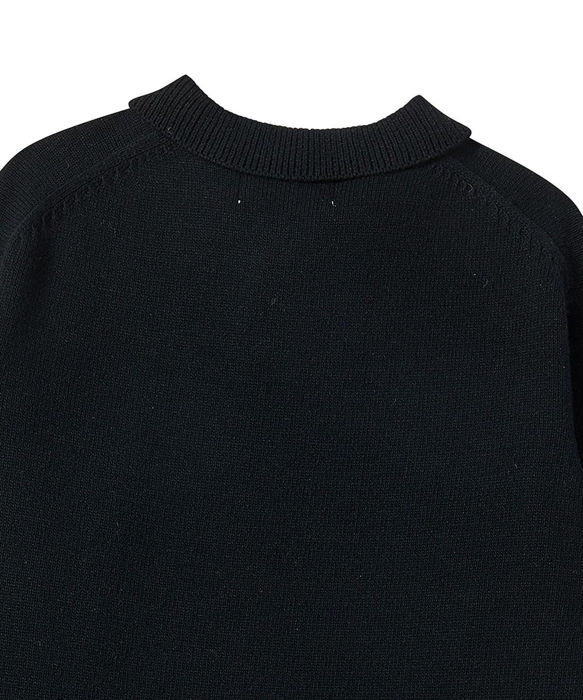 비욘드클로젯(BEYOND CLOSET) [COLLECTION LINE] 헤리티지 폴로 울 니트 블랙