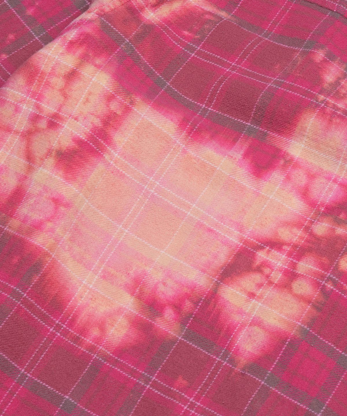 그레일즈(GRAILZ) BLEACHED PLAID SHIRTS [MAGENTA]