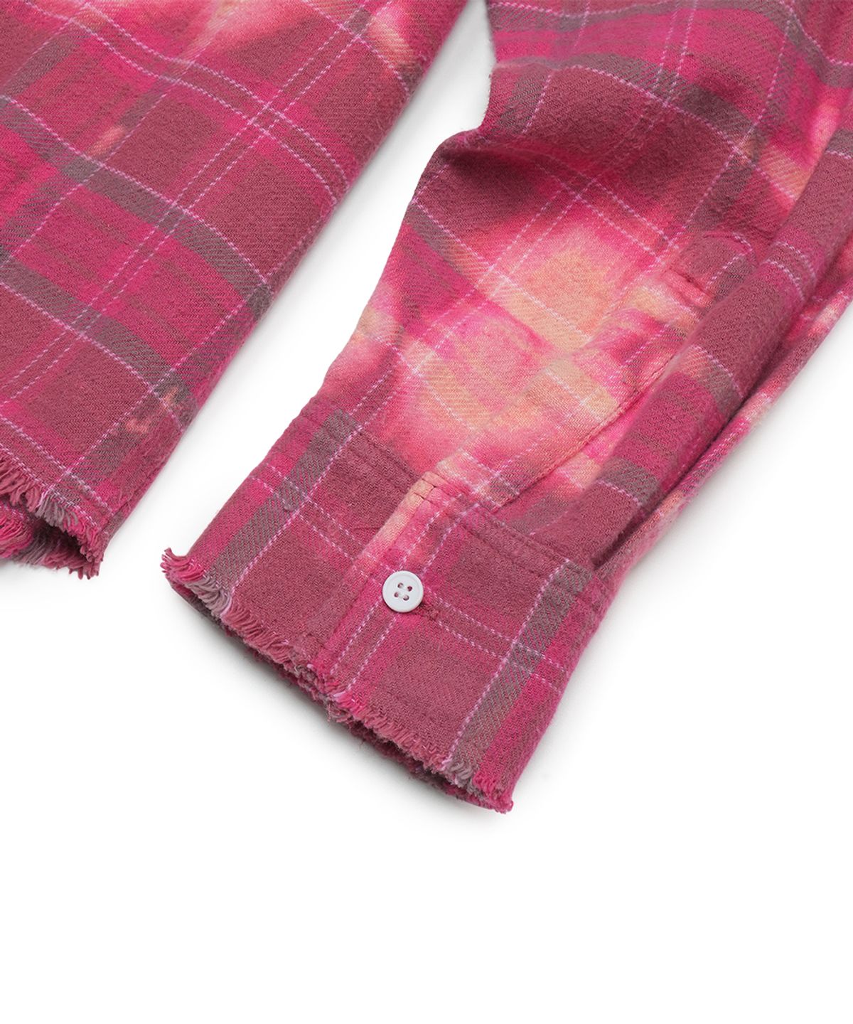 그레일즈(GRAILZ) BLEACHED PLAID SHIRTS [MAGENTA]
