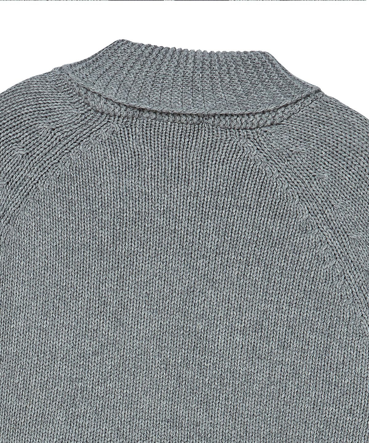 비욘드클로젯(BEYOND CLOSET) [COLLECTION LINE] 핸드 메이드 디테일 빈티지 리그 니트 점퍼 그레이