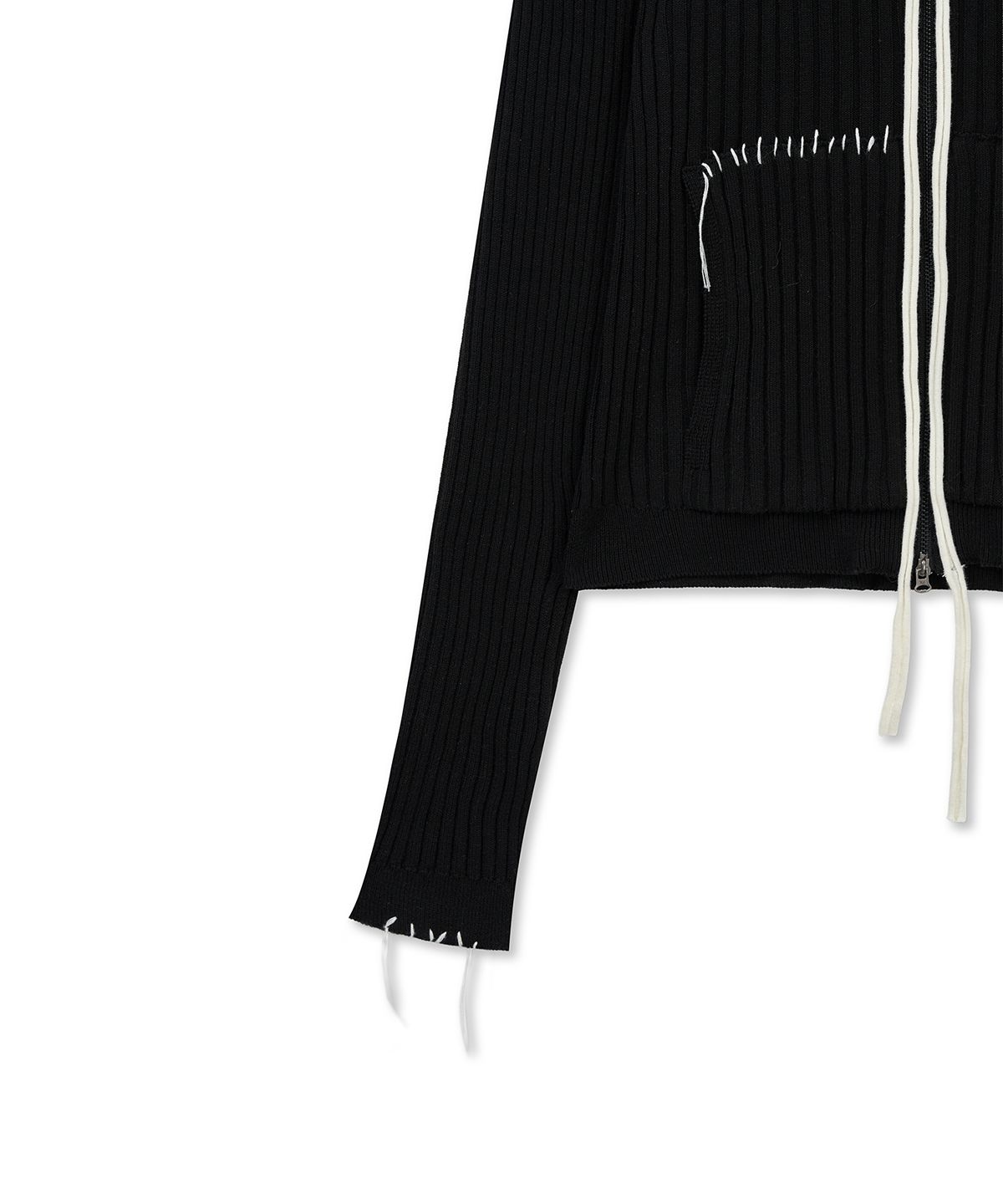 마뗑킴(MATIN KIM) HANDCRAFT SLIM FIT CARDIGAN IN BLACK