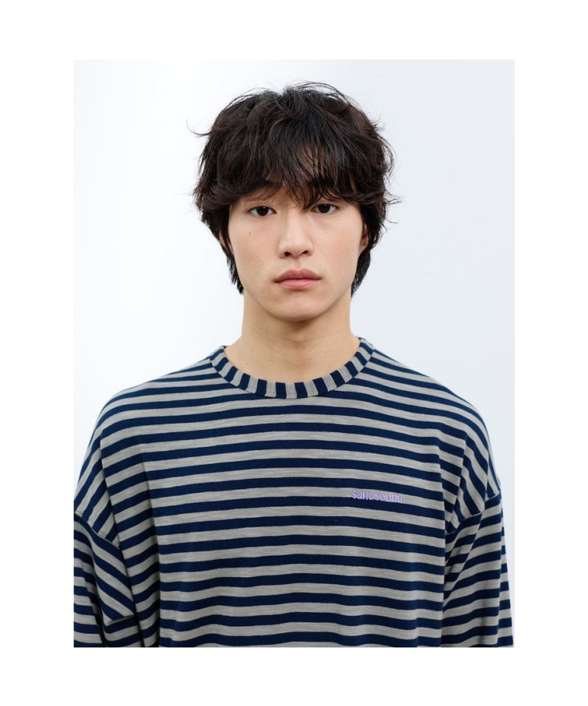 샌드 사운드(SAND SOUND) (UNISEX) 어닝 스트라이프 롱슬리브 티셔츠 카키