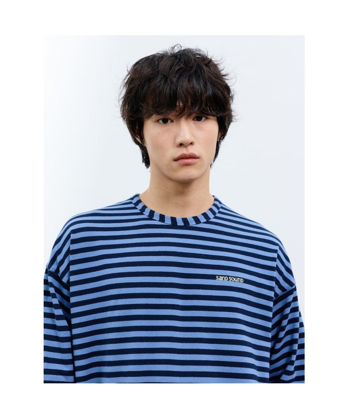 샌드 사운드(SAND SOUND) (UNISEX) 어닝 스트라이프 롱슬리브 티셔츠 블루