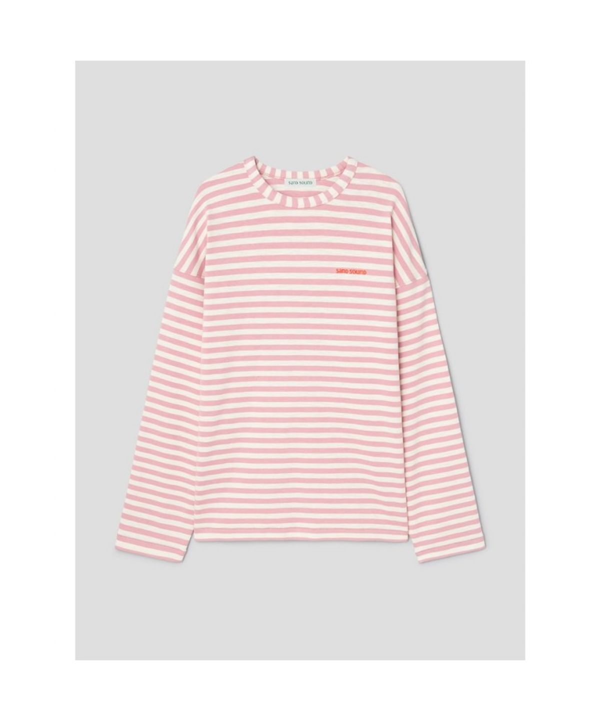 샌드 사운드(SAND SOUND) (UNISEX) 어닝 스트라이프 롱슬리브 티셔츠 핑크