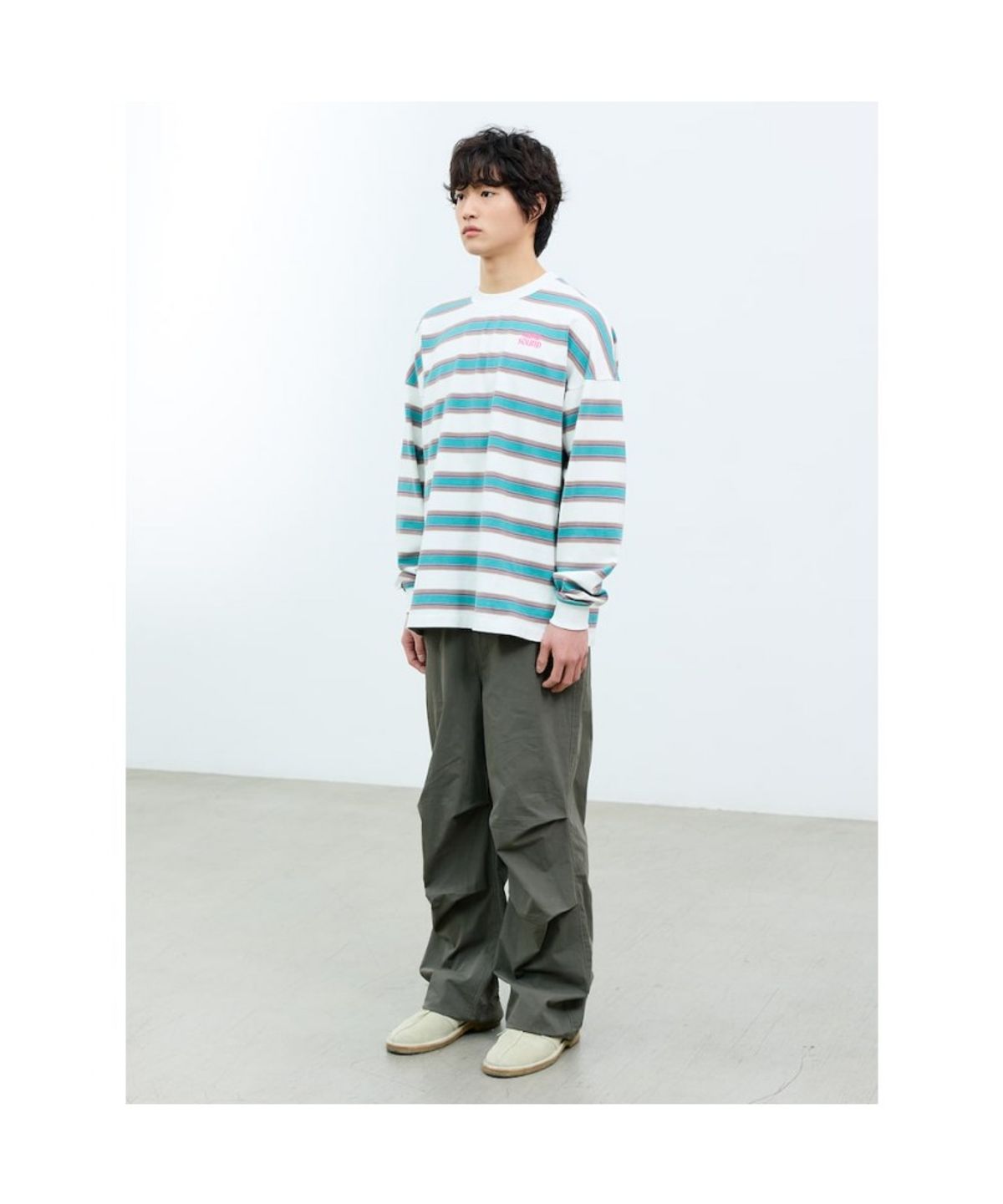 샌드 사운드(SAND SOUND) (UNISEX) 스트라이프 롱슬리브 티셔츠 아이보리