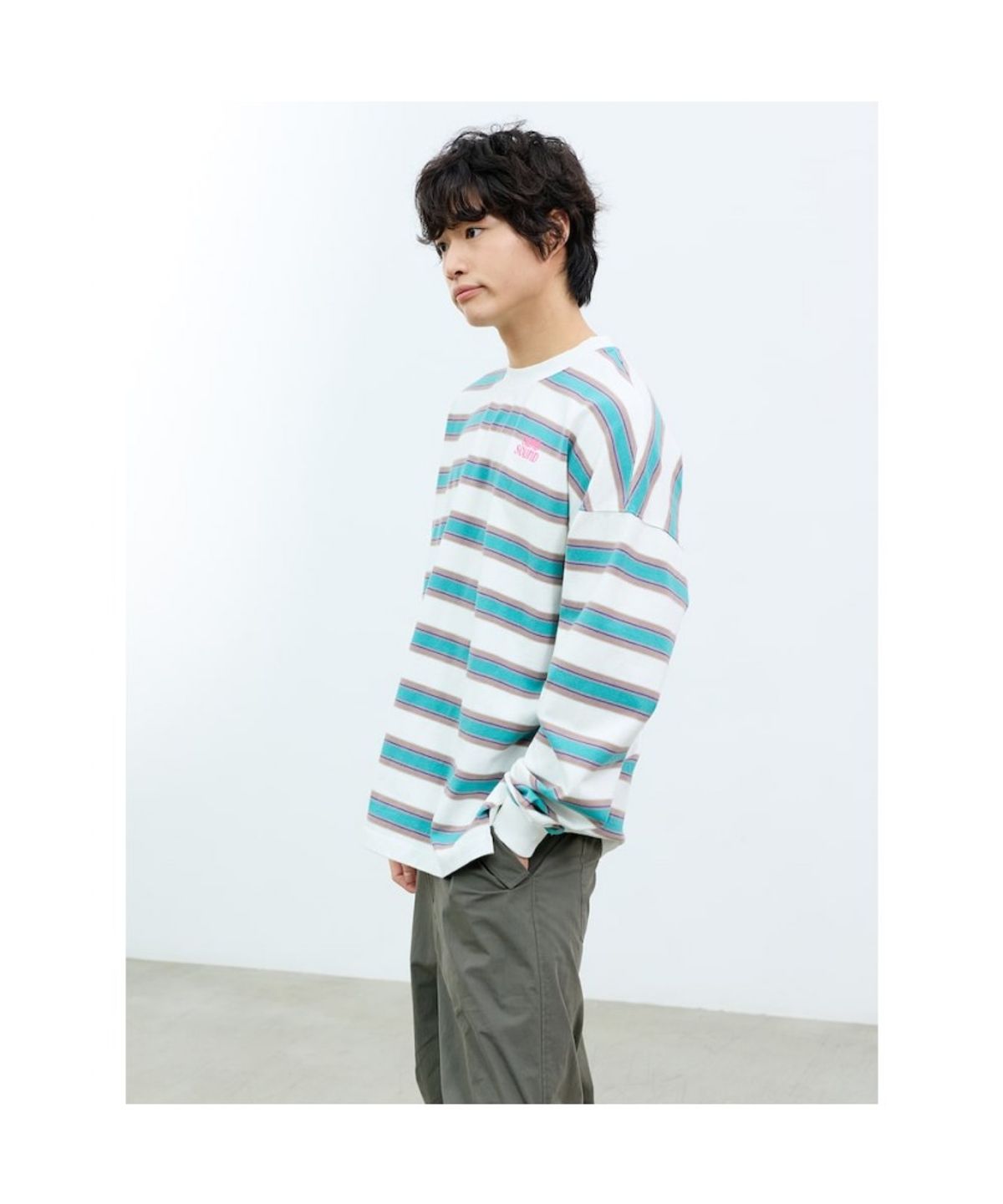 샌드 사운드(SAND SOUND) (UNISEX) 스트라이프 롱슬리브 티셔츠 아이보리