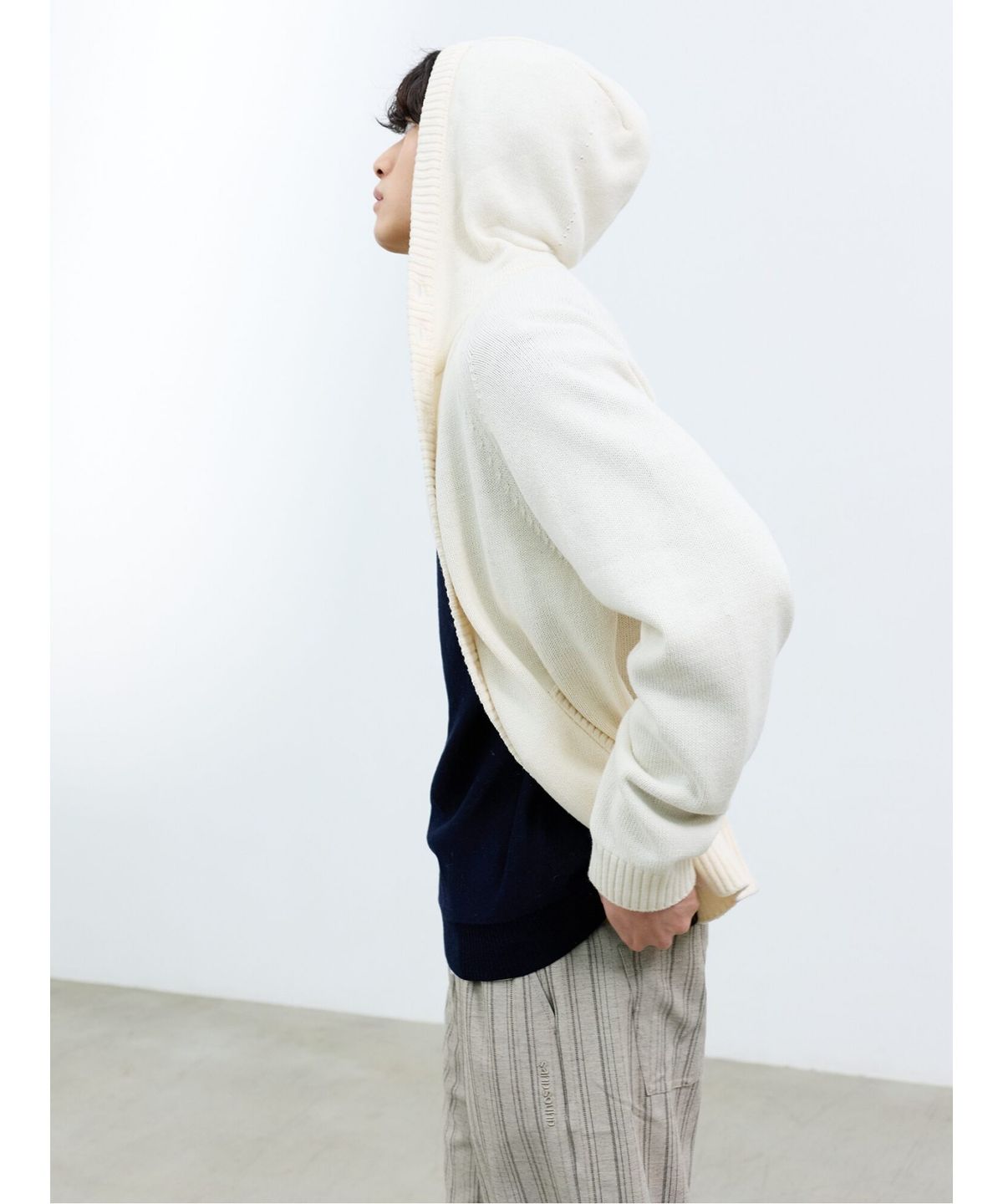 샌드 사운드(SAND SOUND) (UNISEX) 후드 카디건 아이보리