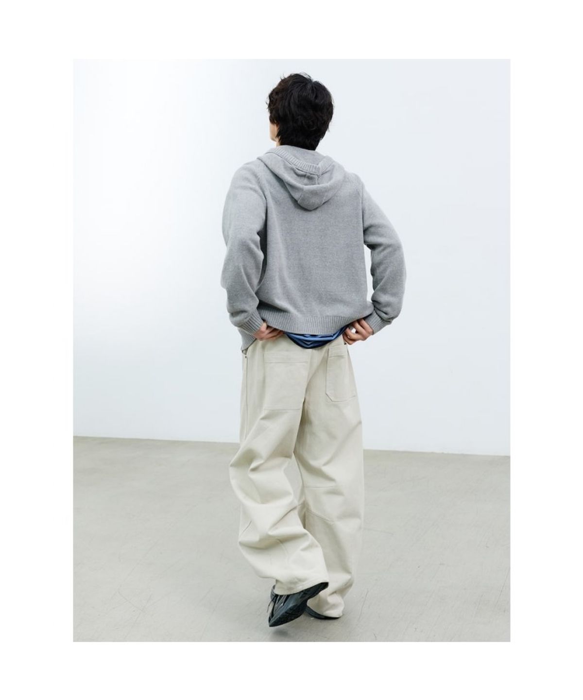 샌드 사운드(SAND SOUND) (UNISEX) 후드 카디건 그레이