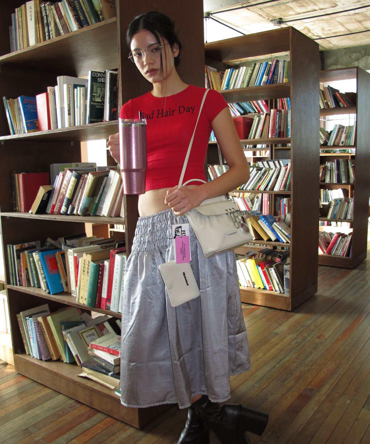 필인더블랭크(FILLINTHEBLANK) PK Flap Bag (cream)