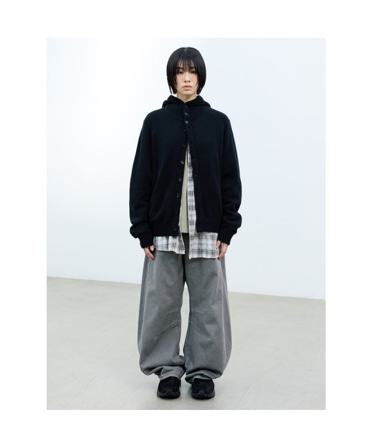 샌드 사운드(SAND SOUND) (UNISEX) 후드 카디건 블랙