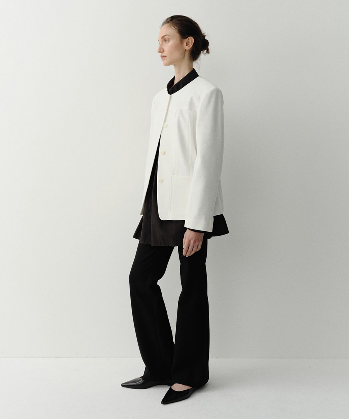 이아(EAAH) VELL TWEED JACKET (IVORY)