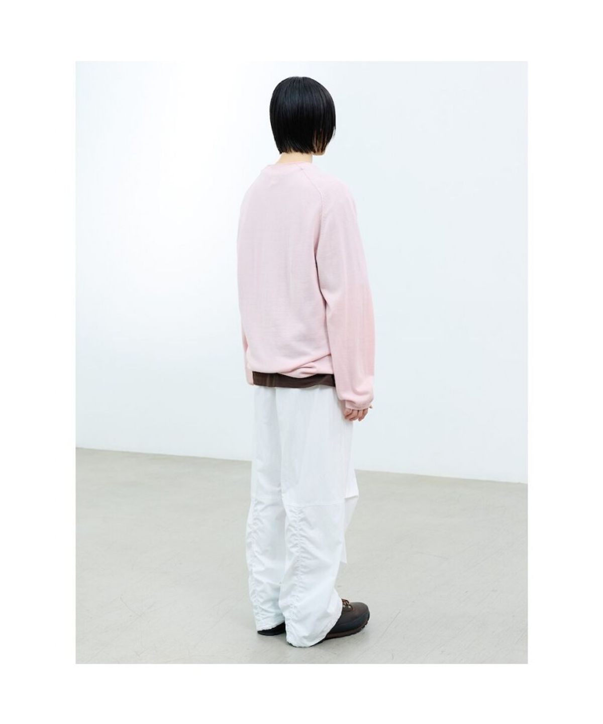 샌드 사운드(SAND SOUND) (UNISEX) 울 블렌드 브이넥 스웨터 핑크