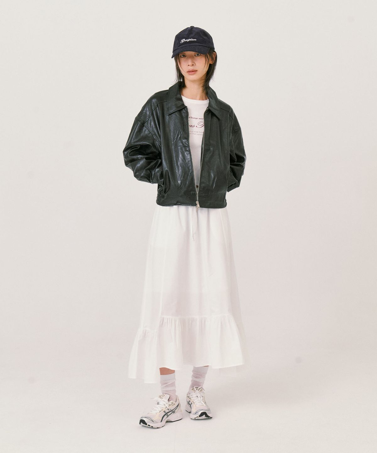 그라스플랜(GRASPLAN) Leather Blouson Jacket_Black