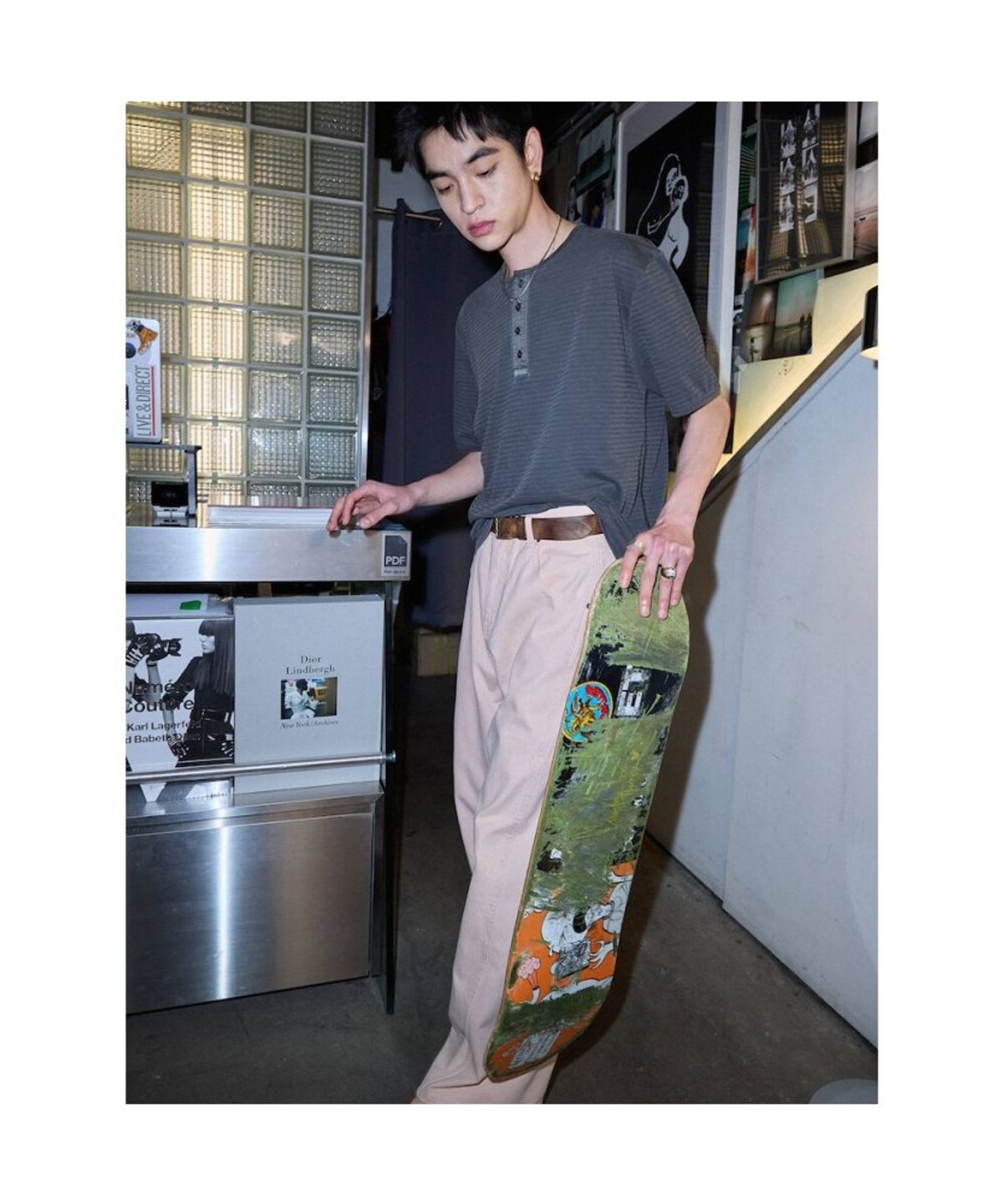 샌드 사운드(SAND SOUND) (UNISEX) 와이드 벌룬핏 워크 데님 핑크