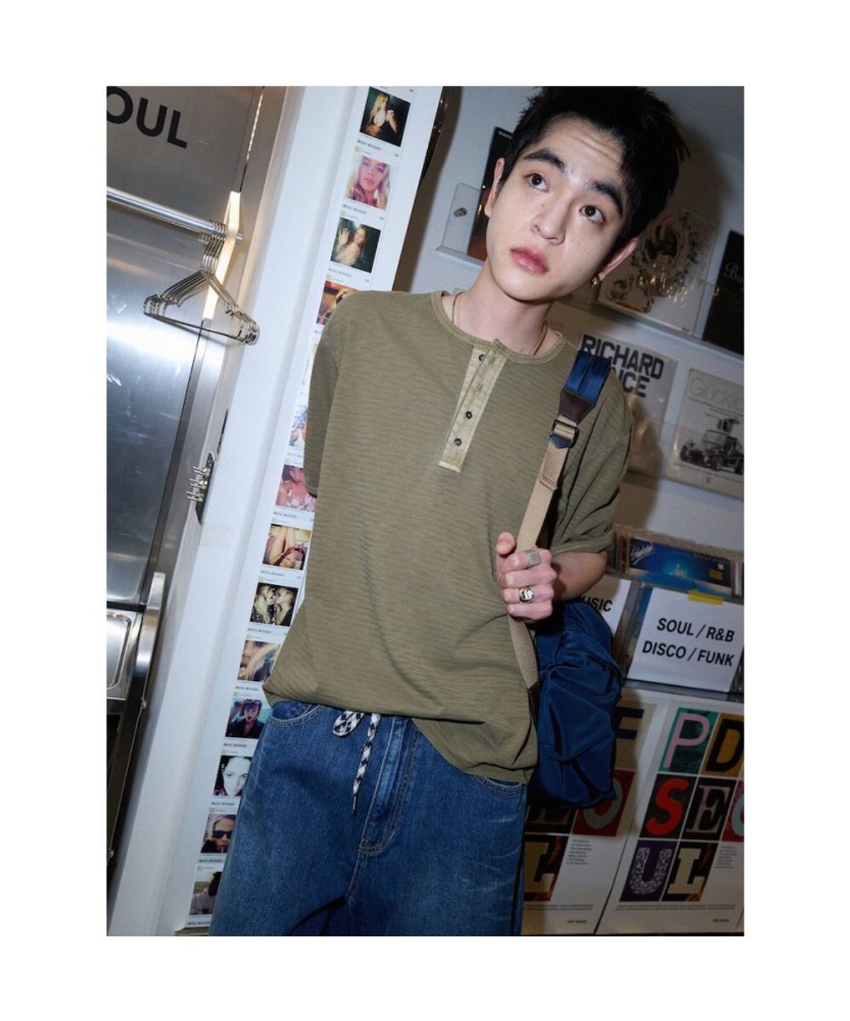 샌드 사운드(SAND SOUND) (UNISEX) 나일론 플랩 백팩 네이비