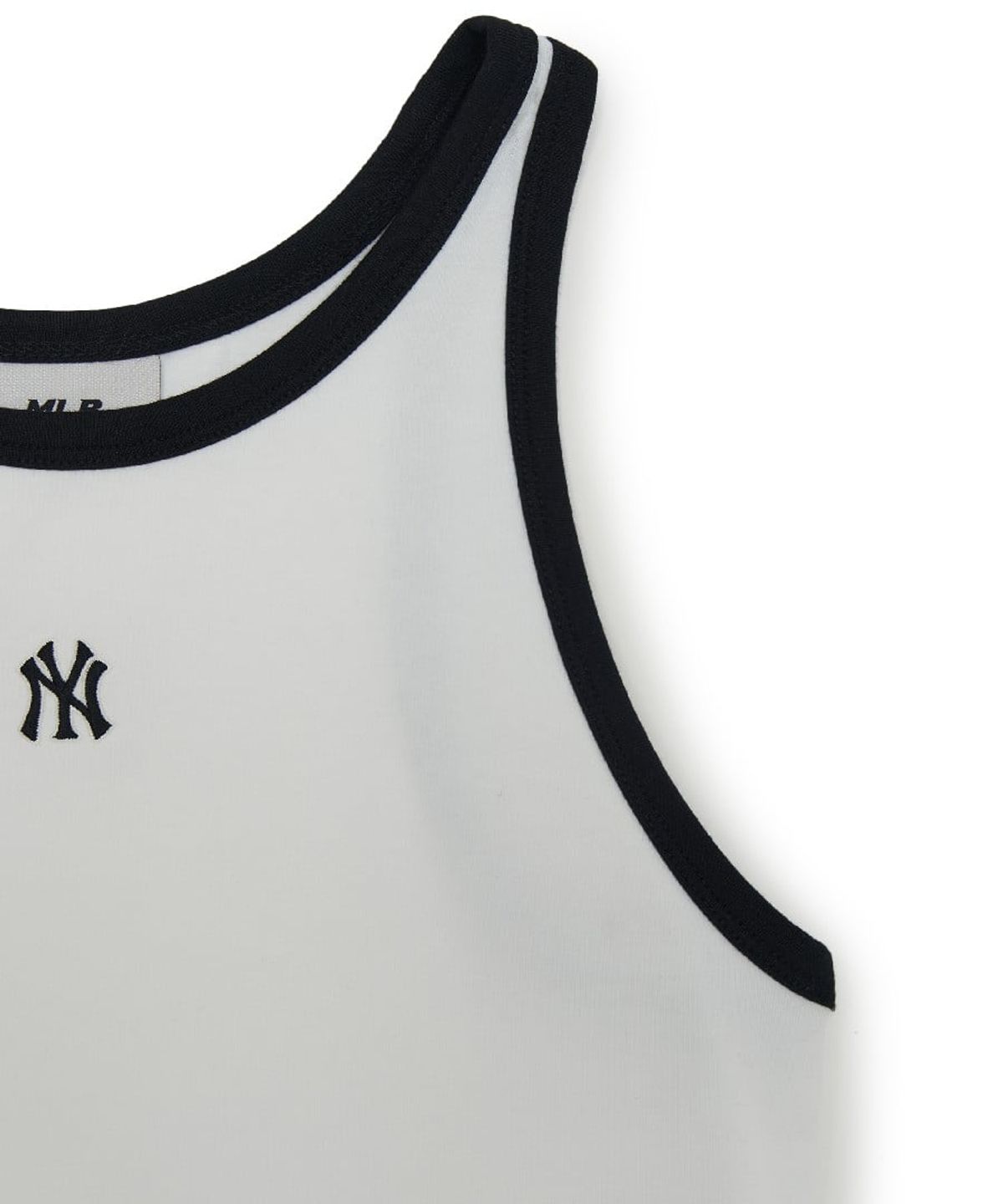 엠엘비(MLB) 여성 베이직 링거 크롭 나시 티셔츠 NY (White)