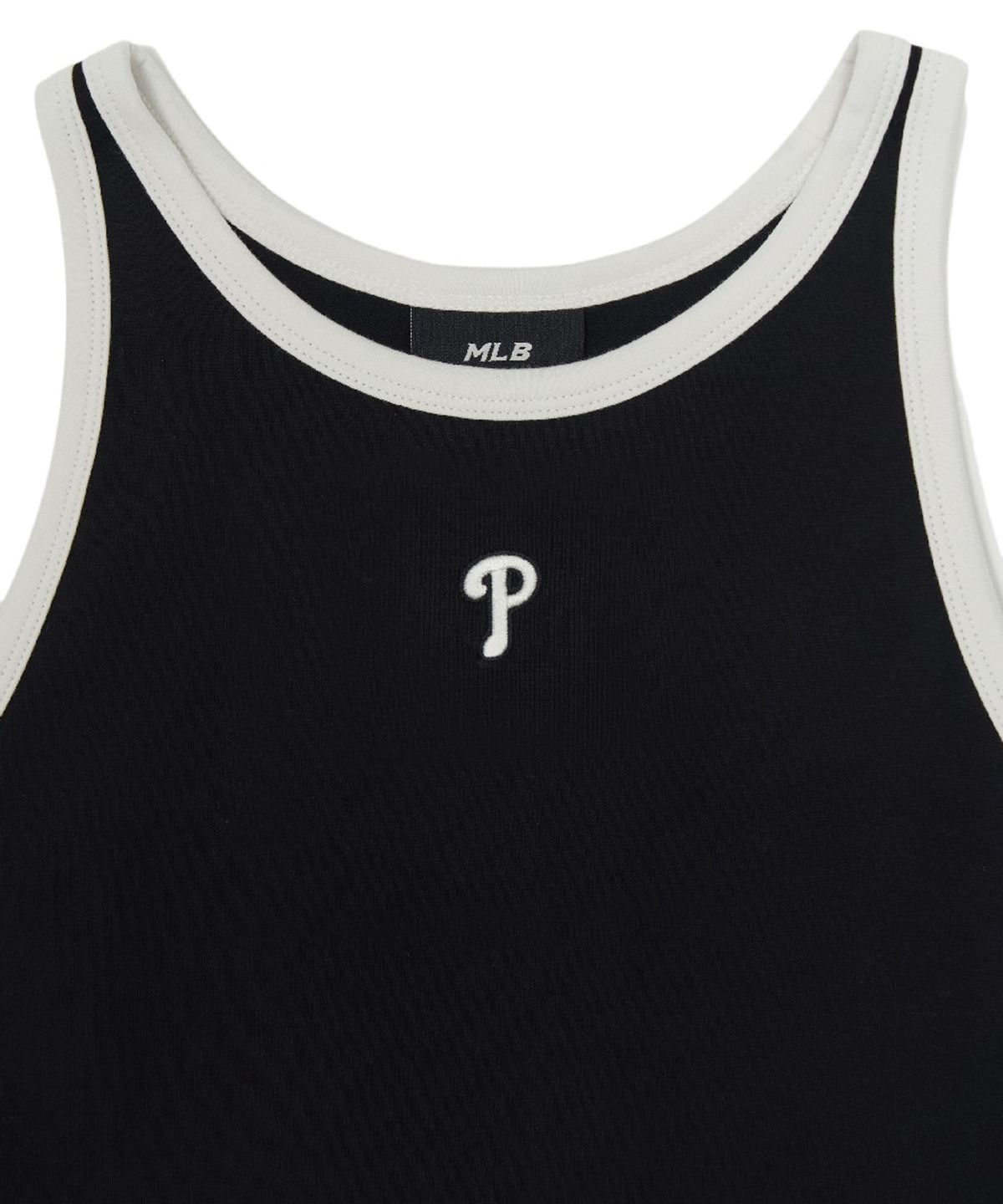 엠엘비(MLB) 여성 베이직 링거 크롭 나시 티셔츠 PHI (Black)