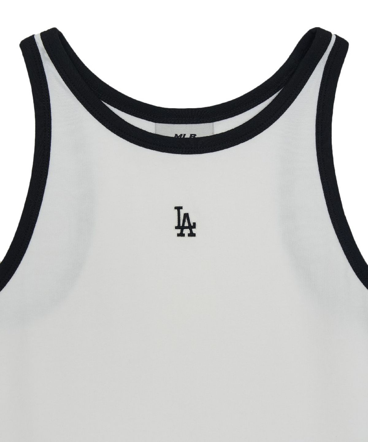 엠엘비(MLB) 여성 베이직 링거 크롭 나시 티셔츠 LA (White)