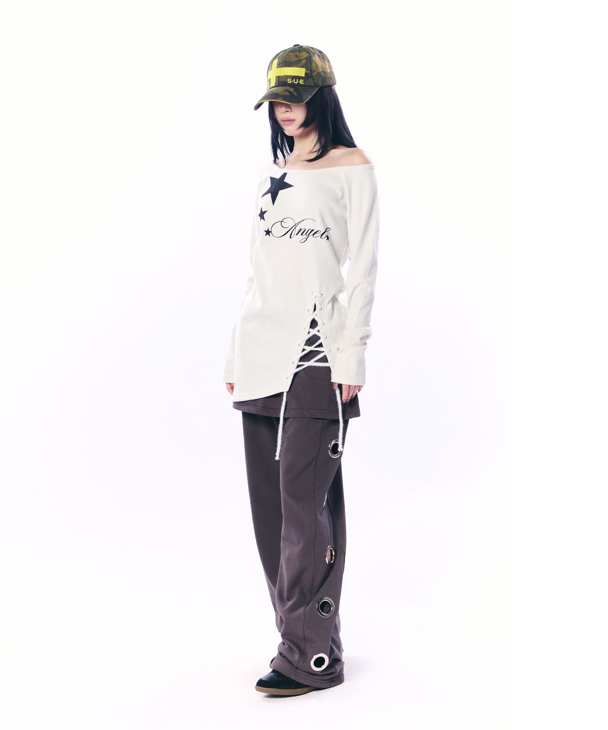 셋업이엑스이(SETUP-EXE) ANGEL LONG KNIT TOP / IVORY