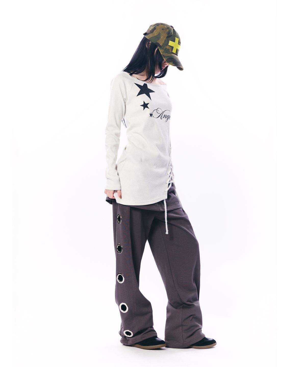 셋업이엑스이(SETUP-EXE) ANGEL LONG KNIT TOP / IVORY